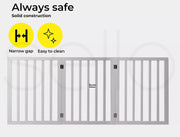 Pawz Wood Pet Gate Dog Fence Indoor Guard Safety Barrier Portable Security Black