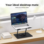 Traderight Laptop Stand Tablet Adjustable 360 Rotating Foldable Sturdy Holder