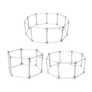 Pawz Pet Playpen Transparent Acrylic Folding Dog Fence Kennel Install 8 Panel