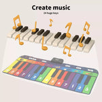 Bopeep Keyboard Playmat Kids Dance Music Mat Floor Piano Toys Carpet Education