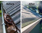 20m Gutter Guard Mesh Aluminium Guards Twigs Filter Garden Leaf Brush DIY Black
