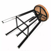 Levede 2x Bar Stools Industrial Kitchen Stool Wooden Barstools Swivel Chairs