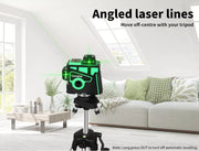 Laser Level Green Self Leveling Tripod 12 Line 360° Rotary Cross Measure Tool