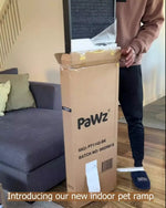 Pawz Dog Ramp Adjustable Height Stair For Bed Sofa Cat Dogs Folding Black