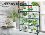Levede 2x4/5 Tiers Plant Shelves Garden Greenhouse Steel Storage Frame Rack