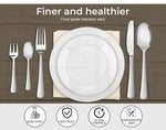 Tableware Cutlery Set Stainless Steel Knife Fork Spoon Kitchen Child Silver 60PC