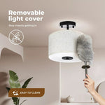 Emitto Pendant Ceiling Light Led Modern Lamp Bedroom Living Room Linen Washable