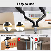 Traderight Monitor Stand Dual Arm TV Bracket Screen LED Holder Desk Freestanding
