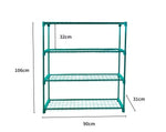 Levede 2x4/5 Tiers Plant Shelves Garden Greenhouse Steel Storage Frame Rack