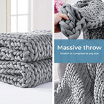 Dreamz Weighted Blanket 3KG 6.5KG 9KG Chunky Bulky Knit Throw Blanket Kids Adult