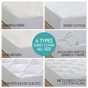 Dreamz Mattress Protector Topper Waterproof Fitted Cover Queen King All Size