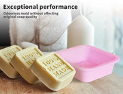 Soap Moulds Silicone 3D Shaped Mold DIY Handmade Tools Square Ellipse 50Pcs