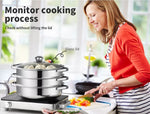 Toque Stainless Steel Steamer Pot Home Kitchen Cookware Tool Hot Pot  3 Tier