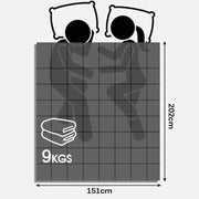 Dreamz 9KG Adults Size Anti Anxiety Weighted Blanket Gravity Blankets Royal Blue