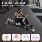 Centra Hydraulic Rowing Machine 12 Levels Resistance Cardio Exercise Fit Home