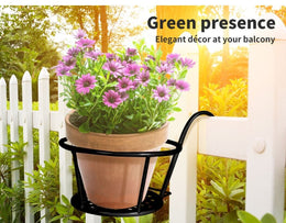 Levede 1x Flower Holder Plant Stand Hanging Pot Basket Plant Garden Wall Storage