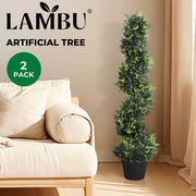 Lambu Artificial Plants in Pot Green Faux Plant Outdoor Bonsai 55CM-2PCS