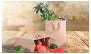 x50 Bulk Kraft Paper Gift Bags Craft Wedding Retail Brown Carry Bag With Handles