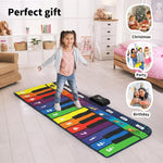 Bopeep Keyboard Playmat Kids Dance Music Mat Floor Piano Toys Carpet Education