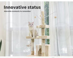 Pawz Cat Tree Scratching Post Scratcher Tower Condo House Furniture Cream 210cm