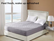 Dreamz Mattress Protector 3D Pillowtop Topper Bamboo Charcoal Waterproof Queen