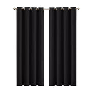 Dreamz Blockout Curtain Blackout Curtains Eyelet Room 102x213cm Black