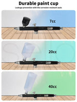 Traderight Airbrush Kit Compressor Cordless Dual Action USB Portable Spray Paint