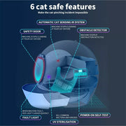 Pawz Automatic Smart Cat Litter Box Self-Cleaning With App Remote Control Large