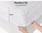 Dreamz Bamboo Pillowtop Mattress Topper Protector Cover Underlay Pad Queen