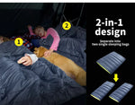Mountview Double Sleeping Bag Bags Outdoor Camping Hiking Thermal -10℃ Tent Grey