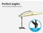Mountview 3M Outdoor Umbrella Beach Umbrellas Cantilever Garden Patio Sun Beige