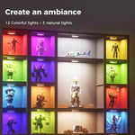 Emitto 3x RGB LED Under Cabinet Puck Lights Remote Control Kitchen Display Lamp