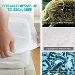Dreamz Mattress Protector Topper Waterproof Fitted Cover Queen King All Size