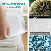 Dreamz Mattress Protector Topper Waterproof Fitted Cover Queen King All Size