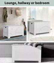Levede Kids Toy Box Storage Chest Cabinet Container Clothes Organiser White