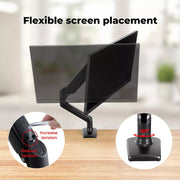 Traderight Monitor Riser Stand Single Arm Holder Screen TV LED Bracket Desk 32''