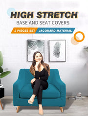 Couch Sofa Seat Covers Stretch Protectors Slipcovers 1 Seater Green