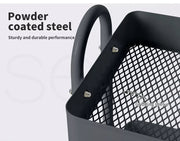 Levede 3 Tiers Kitchen Trolley Cart Steel Storage Rack Shelf Organiser Grey