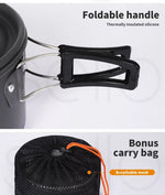 Toque 16Pcs Camping Cookware Set Outdoor Hiking Cooking Pot Pan Portable Picnic