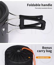 Toque 16Pcs Camping Cookware Set Outdoor Hiking Cooking Pot Pan Portable Picnic