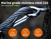 Traderight Balustrade Wire Kit Rope Stainless Steel Eye Fork Turnbuckle 10 Pack