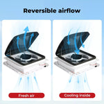 Manan Caravan Roof Vent Shower Hatch Air Exhaust Fan LED Light Camper Trailer