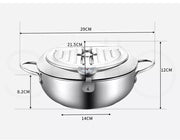 Toque 20cm Japanese Deep Frying Pot Stainless Steel Tempura Fryer Fry Pan Silver