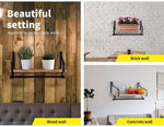 Levede Floating Shelf Brackets Wall Shelves Mount Display Rack Storage Hook