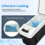 Spector Portable Car Fridge 12V Mini Refrigerator Freezer Camping Travel Cooler
