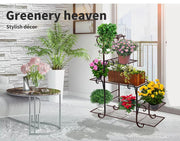 Levede Plant Stand Outdoor Indoor Metal Flower Pots Rack Corner Planter Shelf