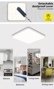 Emitto Ultra-Thin 5CM LED Ceiling Down Light Surface Mount Living Room White 18W