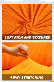 Couch Sofa Seat Covers Stretch Protectors Slipcovers 4 Seater Orange