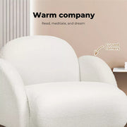 Levede Armchair Boucle Sherpa Couch Lounge Chair  Fleece Single Sofa 25cm Padded