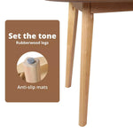 Levede Dining Table Round Rubberwood Base Kitchen Cafe Restaurant 100/120cm